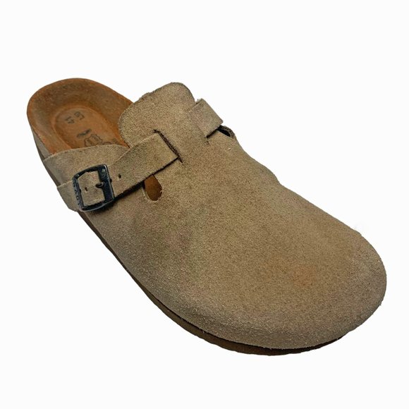 NAOT The Spring Taupe Suede‎ Buckle Clog Mules - Picture 2 of 10